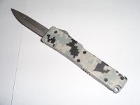 Mini Protector Digital Camo D/A OTF Automatic Knife Satin Drop Point