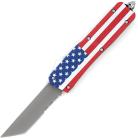 One Nation Automatic Tanto OTF Out the Front American Flag Knife
