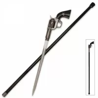 Outlaw Revolver Fantasy Sword Cane