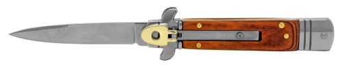 Palm Pal Wood Lever Lock Automatic Knife