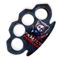 Evil Killer Cat Family Forever Brass Knuckles Paper Weight