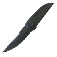 Paragon Phoenix Black Gravity Knife Black Drop Point Top Serrated