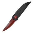 Paragon Phoenix Black Gravity Knife Red Drop Point Top Serrated