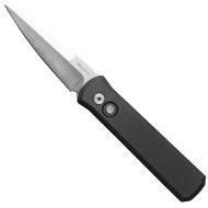 Pro-Tech Godson Automatic Knife Black AL MOP Button (3.15" Satin)