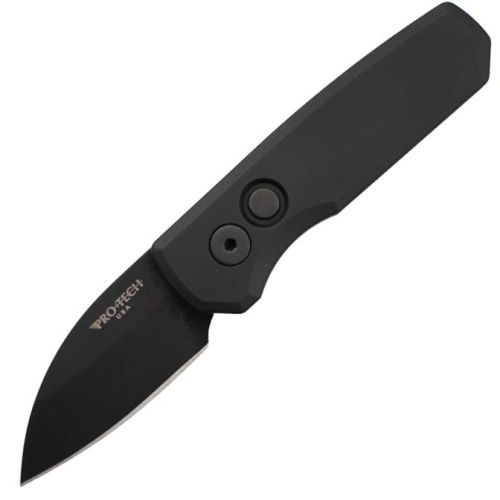 Pro-Tech Runt 5 Automatic Knife Black Wharncliffe (1.96" Black Blade)