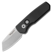 Pro-Tech Runt 5 Automatic Knife Reverse Tanto Black (1.96" Stonewash)