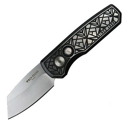 Pro-Tech Runt 5 Automatic Knife Reverse Tanto Black Nexus