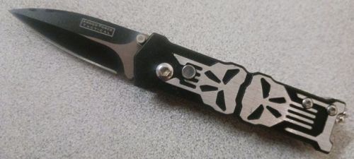 Punisher Black Side Opening Automatic Knife Black Dagger