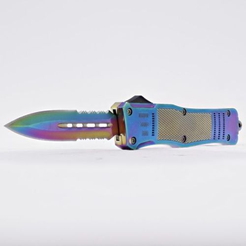Rainbow Automatic D/A OTF Pocket Knife Stainless Steel