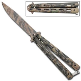 Real Tree Camo Balisong Butterfly Knife wg855