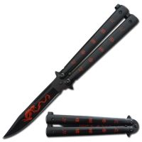 Red Dragon Black Balisong Butterfly Knife