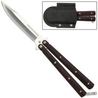 Micarta Red Wood Heavy Duty Butterfly Knife