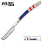 Ridge Runner American Flag Straight Razor Folding Knife
