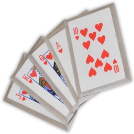 Royal Flush Hearts Throwing Cards Stars 5 Piece Set