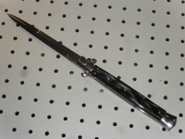 SKM/AB 13 inch Italian Stiletto Imitation Horn Bayo Automatic Knife
