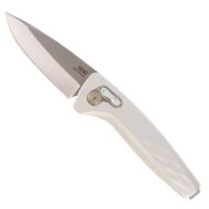 SOG One-Zero AU Automatic Knife Silver + Chrome