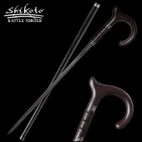 Shikoto Gentleman's Hook Sword Cane Damascus