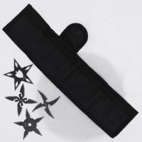 Silent Agent Ninja Throwing Star Set 4 Piece Mixed Shuriken with Nylon Pouch