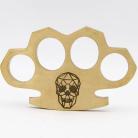 Skull 3-D Pure Brass Knuckles Belt Buckle Paperweight