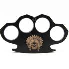 Skull Chief Black Brass Knuckles Belt Buckle Paperweight