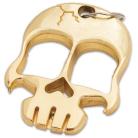 Skull Head Solid Brass Knuckles Paperweight Keychain