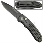 Smith & Wesson Extreme Ops Black Automatic Knife 3.25" Black Drop Point