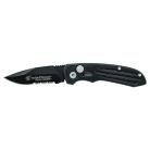 Smith & Wesson Extreme Ops Black Automatic Knife 2.5" Black Drop Serrated