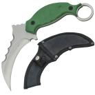 Special Ops Karambit Green Combat Knife Full Tang Fixed Blade