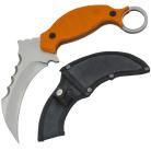 Special Ops Karambit Orange Combat Knife Full Tang