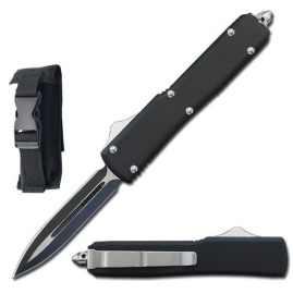 Super Tarantula Black D/A OTF Automatic Knife 2-Tone (3.5" Dagger Point)