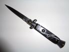 9.5" Black Pearl Switchblade Stiletto Automatic Knife