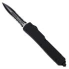 Tarantula Black D/A OTF Automatic Knives Black Dagger Serrated Dozen