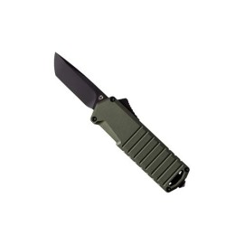 Tekto A2 Badger D/A OD Green OTF Automatic Knife Tanto (1.85" Black)