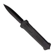 Tekto A4 Humvee D/A Black OTF Automatic Knife Black Dagger Serrated