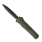 Tekto A5 SPRY D/A Green Automatic OTF Knife Black Dagger