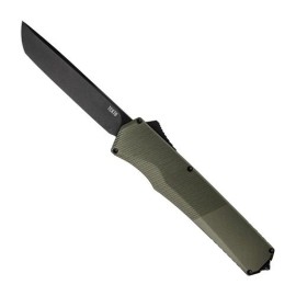 Tekto A5 SPRY D/A Green OD Automatic OTF Knife Black Tanto