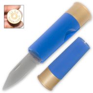 Tiger USA 12 Gauge Blue Shotgun Shell Folding Knife