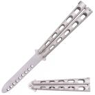 Tiger USA Butterfly Knife Trainer Silver Satin