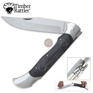 Timber Rattler Giant Lock Back Knife Satin Drop Point