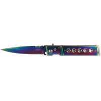 Tinite Coated Automatic Knife with Square Handle