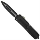 8.5" Titan D/A OTF Black Automatic Knife Black Dagger