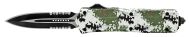 Titan Digital Camo OTF Automatic Knife Black Dagger Double Serrated