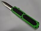 Titan Green D/A OTF Automatic Knife Satin Dagger Serrated