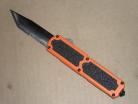 Titan Orange D/A OTF Automatic Knife - Black Serrated Tanto