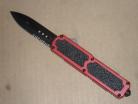 Titan Red D/A OTF Black Serrated Double Edge Automatic Knife
