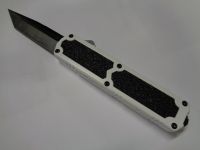 Titan White D/A OTF Automatic Knife Black Tanto