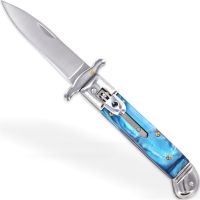 Touch of Destiny Swinguard Automatic Lever Lock Stiletto 2484 Blue Pearl