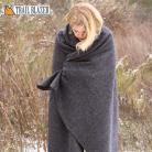 Trailblazer Heavy Wool Blanket Gray 51" x 80"