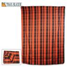 Trailblazer Orange Black Plaid Wool Blanket