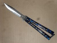 Tricks Blue Marble 10 inch Butterfly Knife